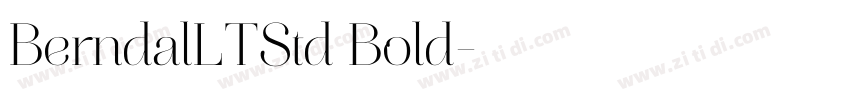 BerndalLTStd Bold字体转换